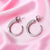 Cherish Zig Zag Hoop Earrings - Silver - CHR400-SV