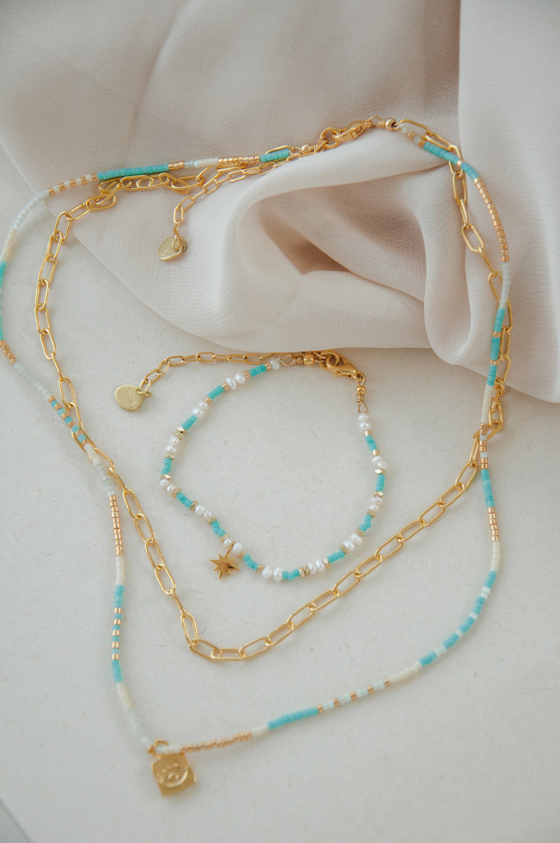 Star Light Bracelet - White/Green - B-BE-XS-11280