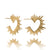 Electric Love Statement Heart Hoop Earrings - Gold - EGHE3GP