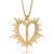 Electric Love Statement Heart Necklace - Gold - EGHN2GP