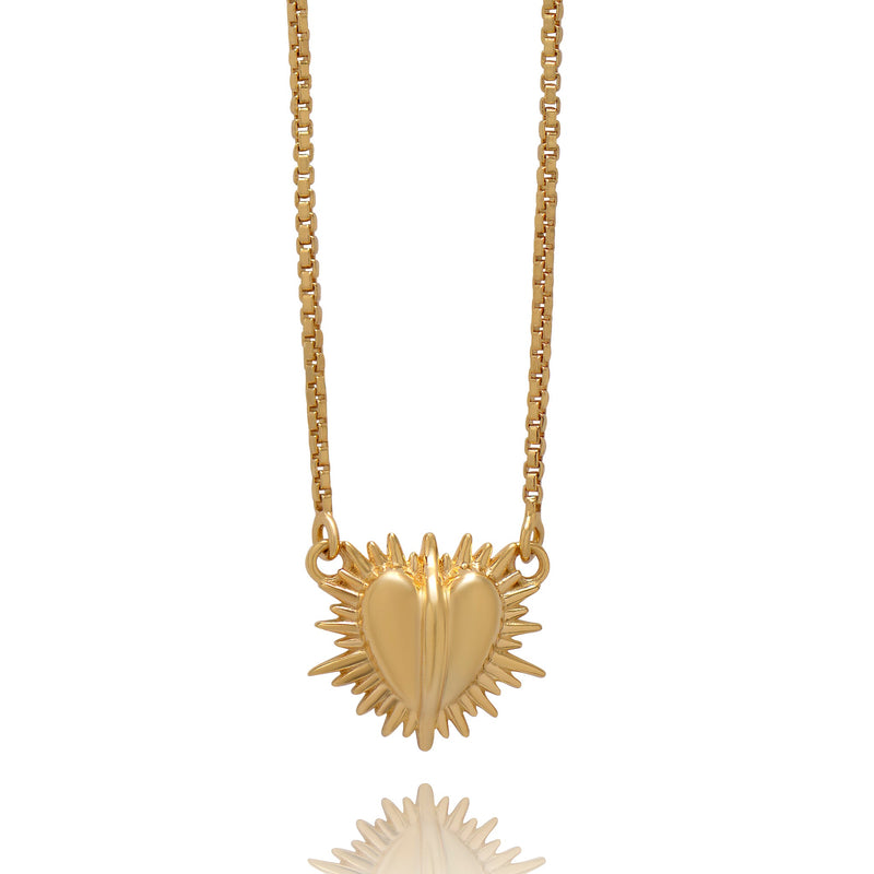 Electric Love Mini Heart Necklace - Gold - EGHN3GP