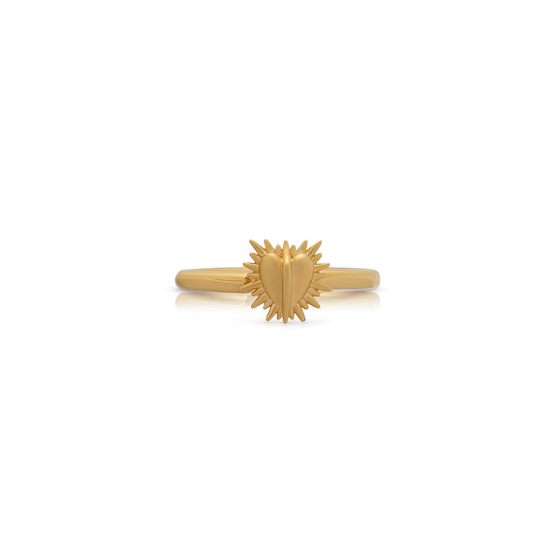 Electric Love Mini Heart Ring - Gold - EGHR2GP