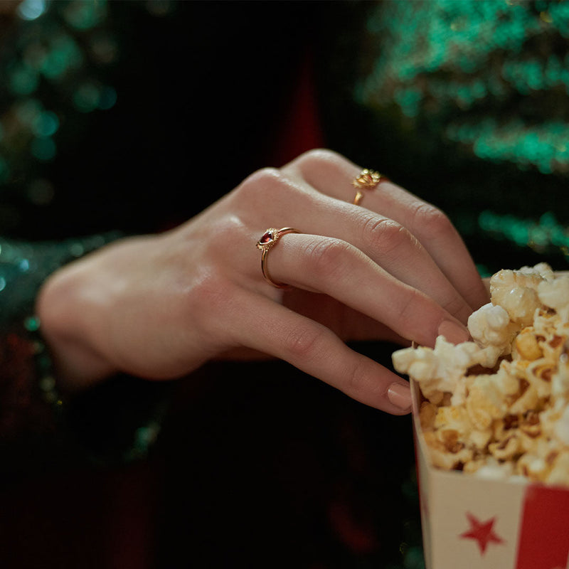 Electric Love Mini Heart Ring - Gold - EGHR2GP