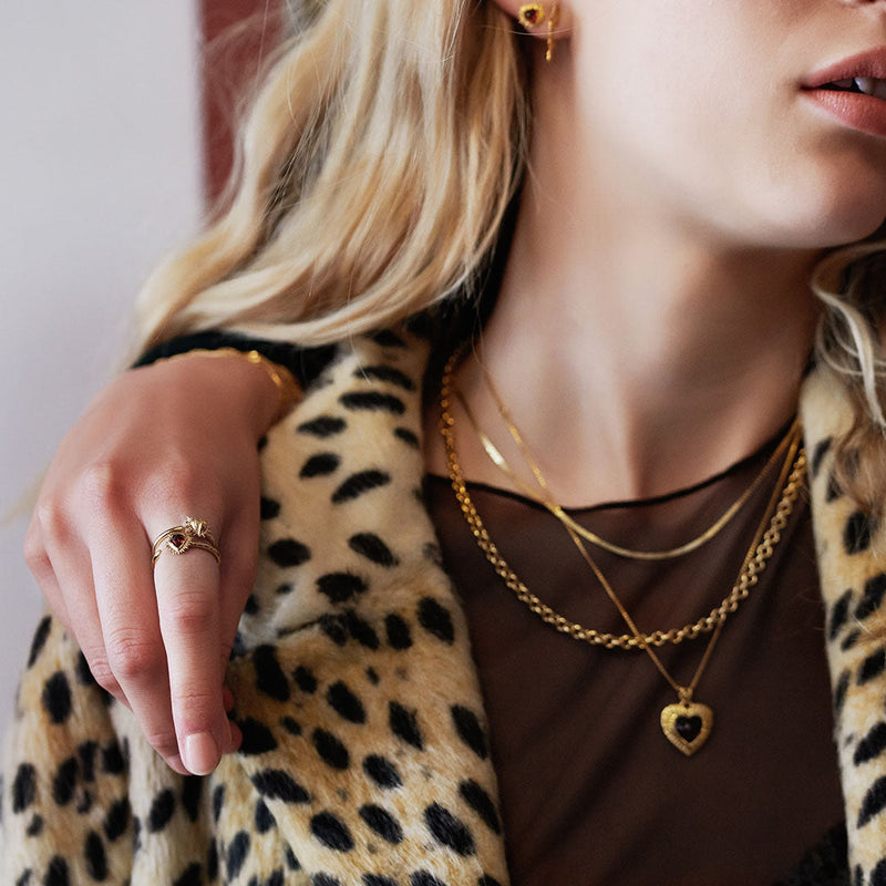 Electric Love Mini Heart Ring - Gold - EGHR2GP