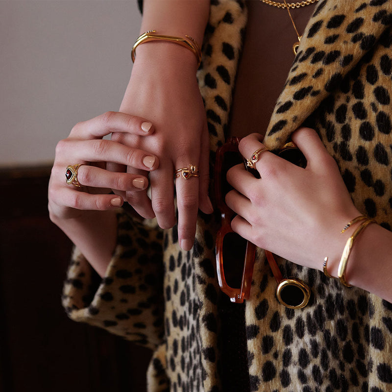 Electric Love Mini Heart Ring - Gold - EGHR2GP