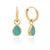 Amazonite Drop Charm Earrings - Gold - ER10395-GAMAZ