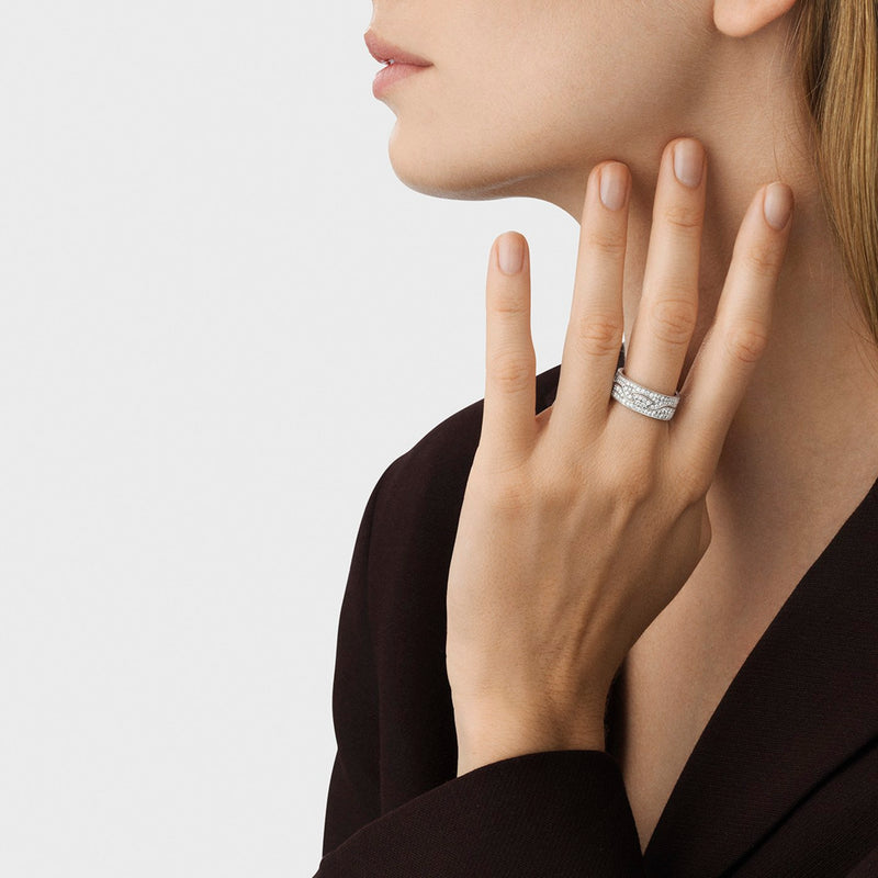 Fusion Diamond End Ring - White Gold - 20000331