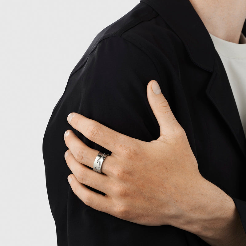 Fusion Diamond End Ring - White Gold - 20000624