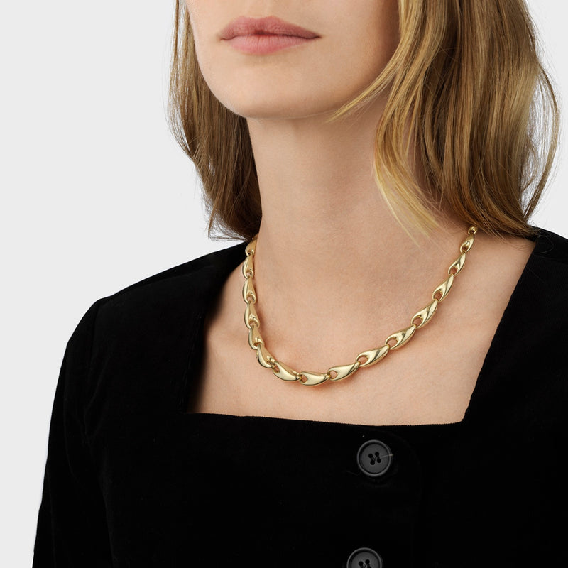 Reflect Large Link Necklace, Medium - Gold - 20001197000M