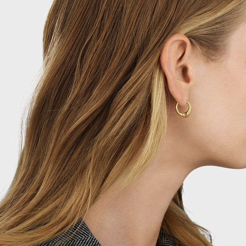 Reflect Large Earhoop Earrings - Gold - 20001184