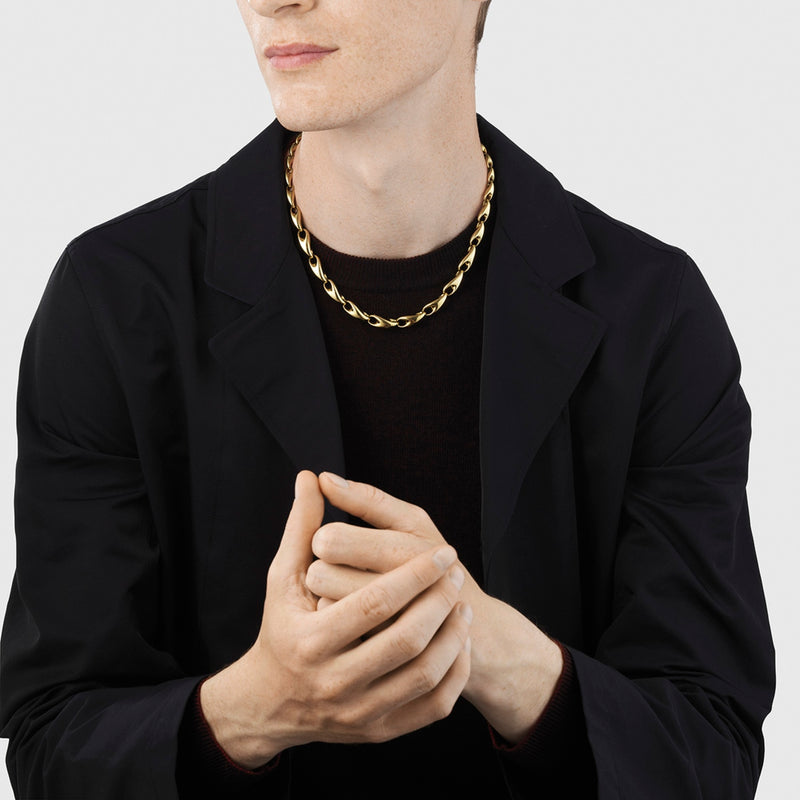 Reflect Large Link Necklace, Medium - Gold - 20001197000M
