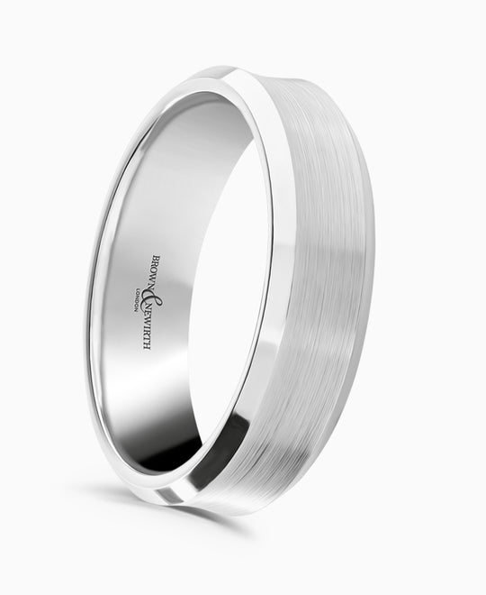 Mercury 6mm Palladium Concave Wedding Ring