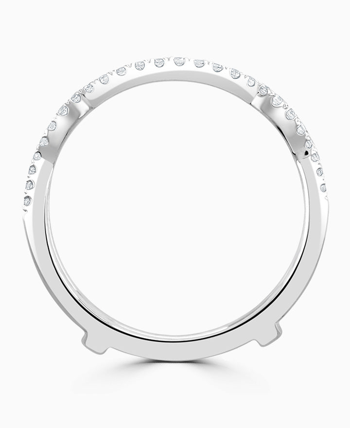 Zahara Platinum Diamond Cuff Wedding Ring - 0.28ct