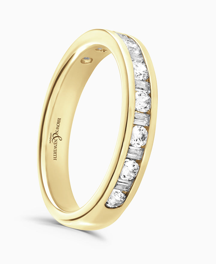 Charm 18ct Yellow Gold Half Eternity Ring - 0.50ct