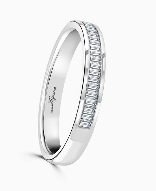 Platinum Evermore Diamond Wedding Eternity Band - 0.33ct
