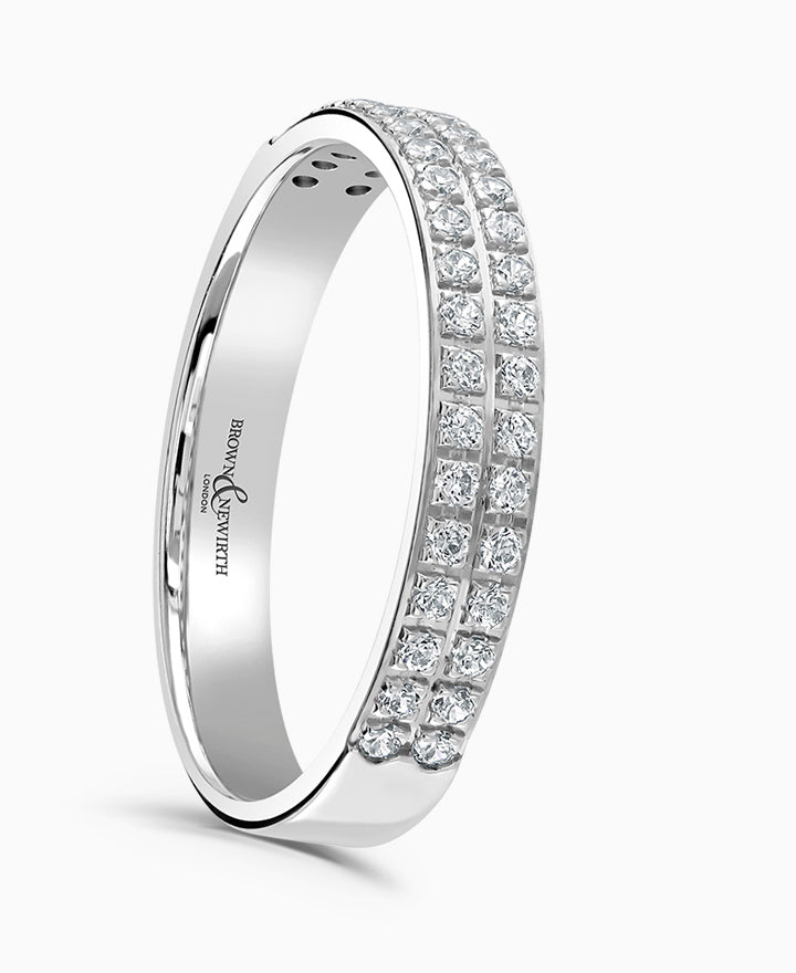 Suki Double-Row Diamond Wedding Ring