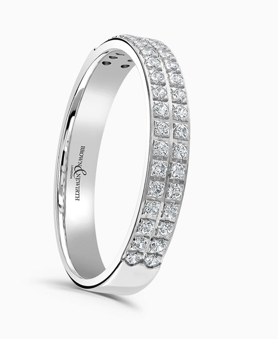 Suki Double-Row Diamond Wedding Ring
