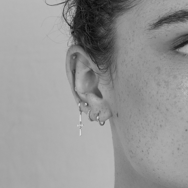 Original Pave Emerald Clicker Hoop - White Gold - HPO-C-EM-WG