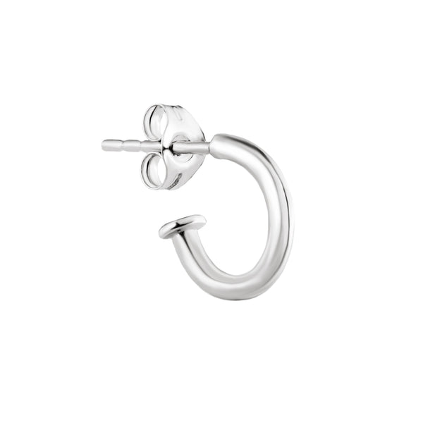 Original Plaque Hoop Earring - White Gold - HPO-WG