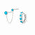 Hannah Martin Turquoise Earring Set - Silver - SPS-377-378