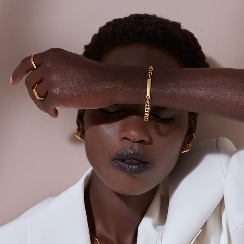 Personalised ID Bracelet - Gold - IDB1WTGP