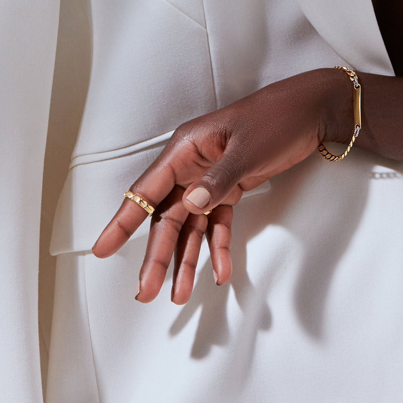 Personalised ID Bracelet - Gold - IDB1WTGP