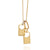 Personalised Duo ID Necklace - Gold - IDN3GP