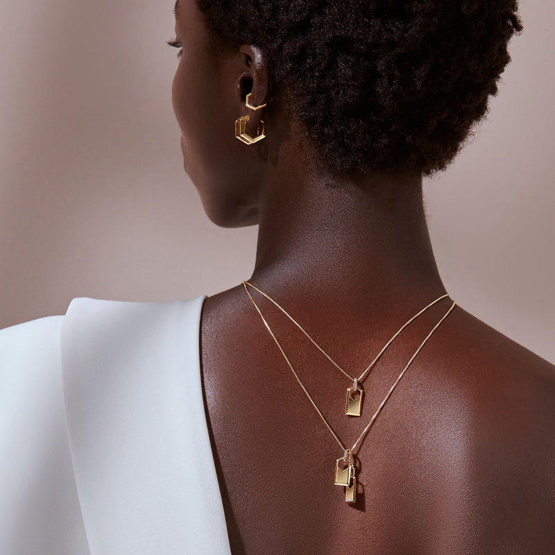 Personalised ID Necklace - Gold - IDN1GP