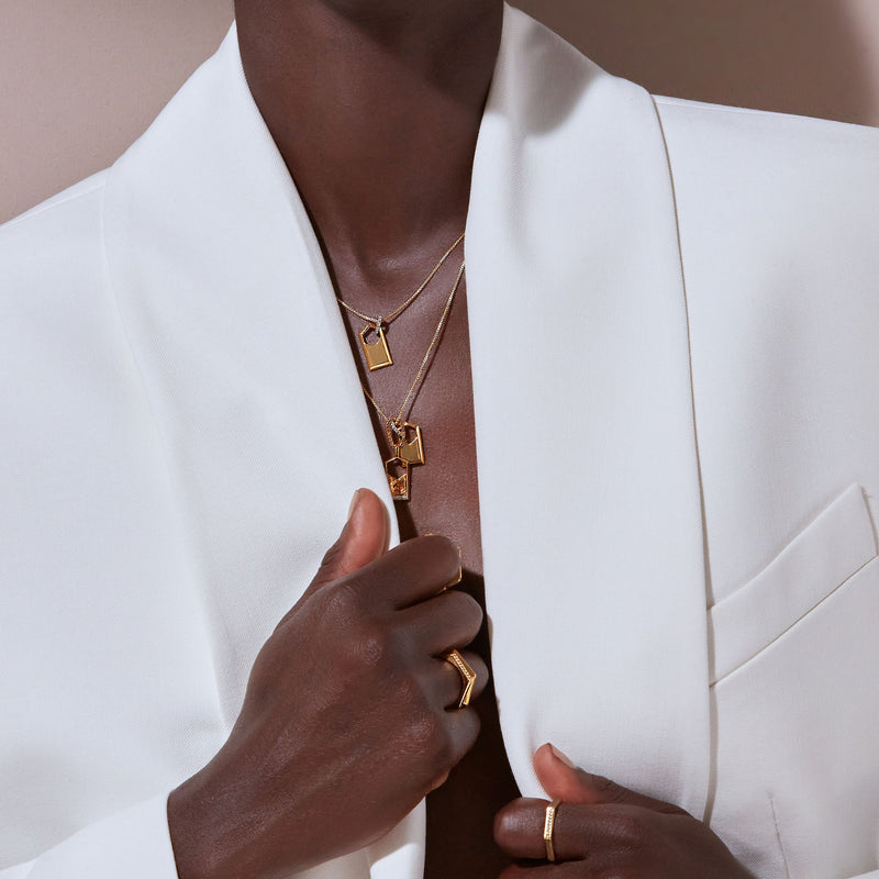 Personalised ID Necklace - Gold - IDN1GP