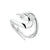 Hook Ring, Size P - Silver - HT018.SSNARZP