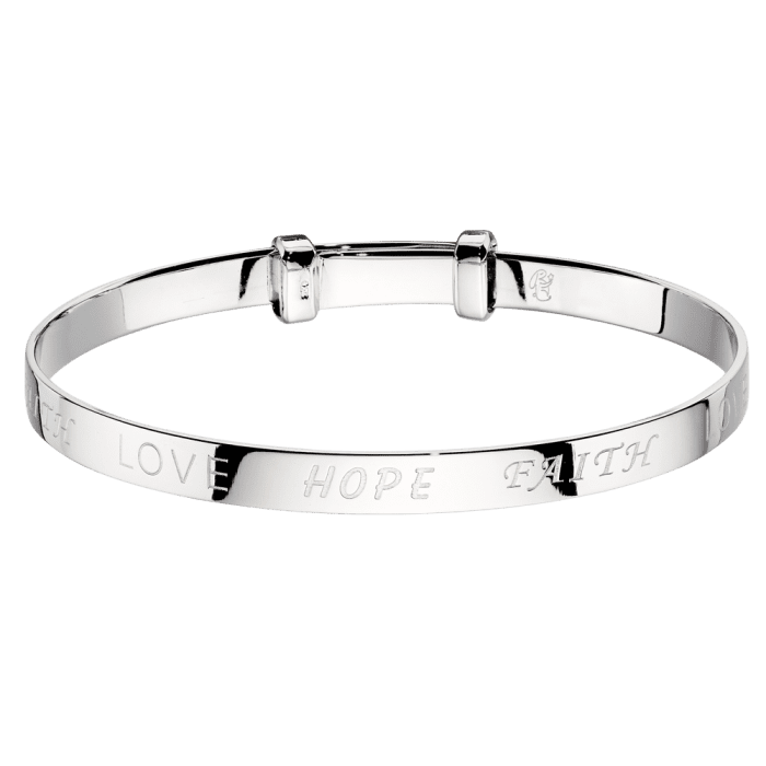 Faith Children's Bangle - Silver - LSB0026