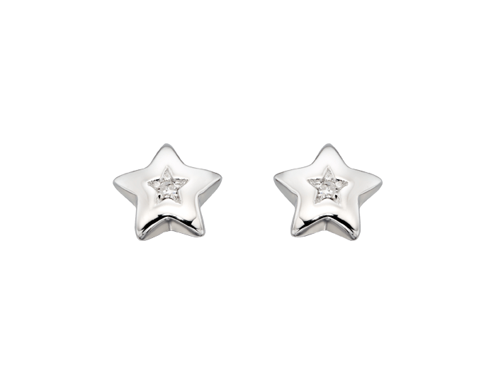 Noor Children's Diamond Stud Earrings - Silver - LSE0032