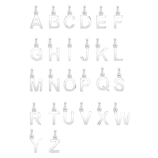 Children's Initial Necklace - Silver - LSN0408