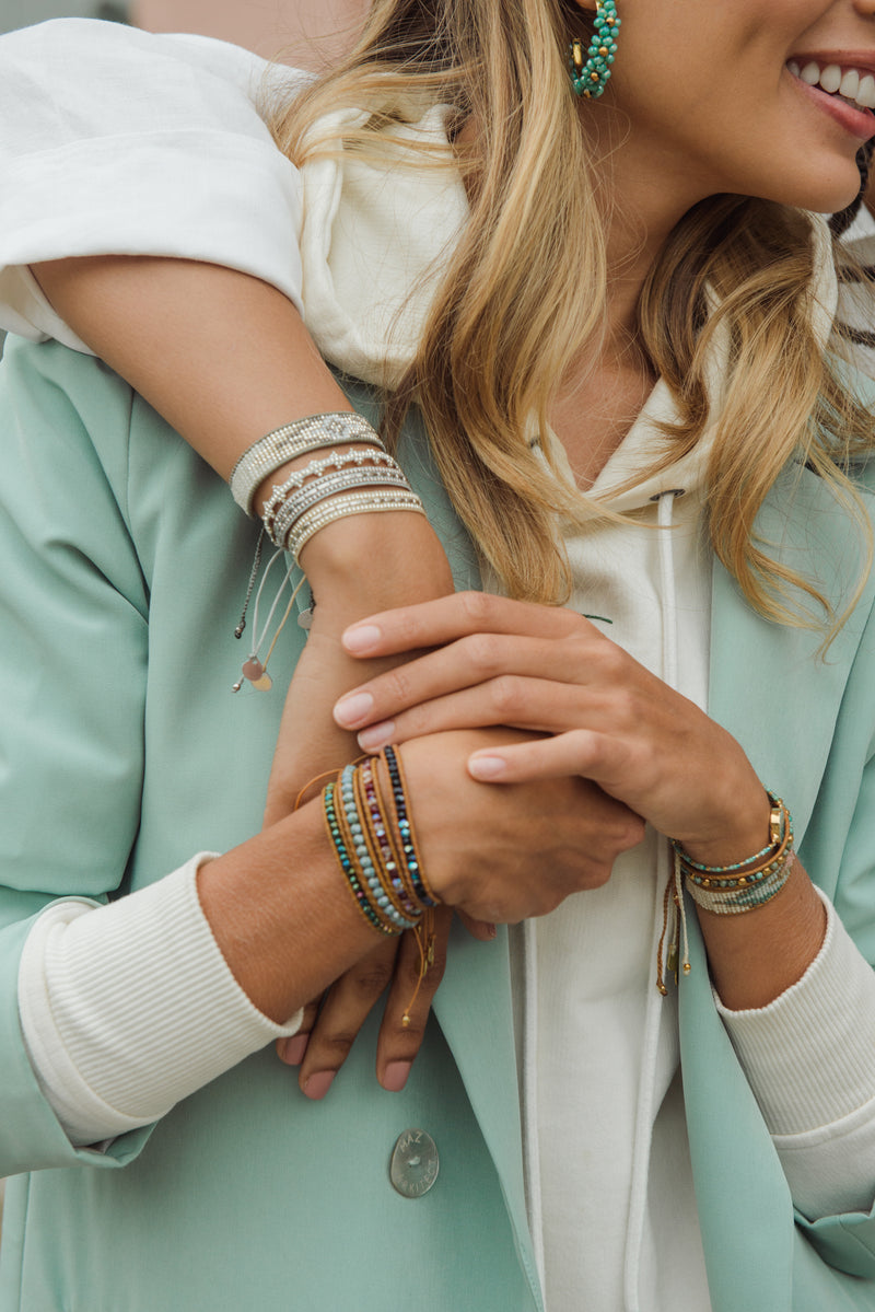 Blaze Bracelet - Cream/Gold - B-BE-S-10816