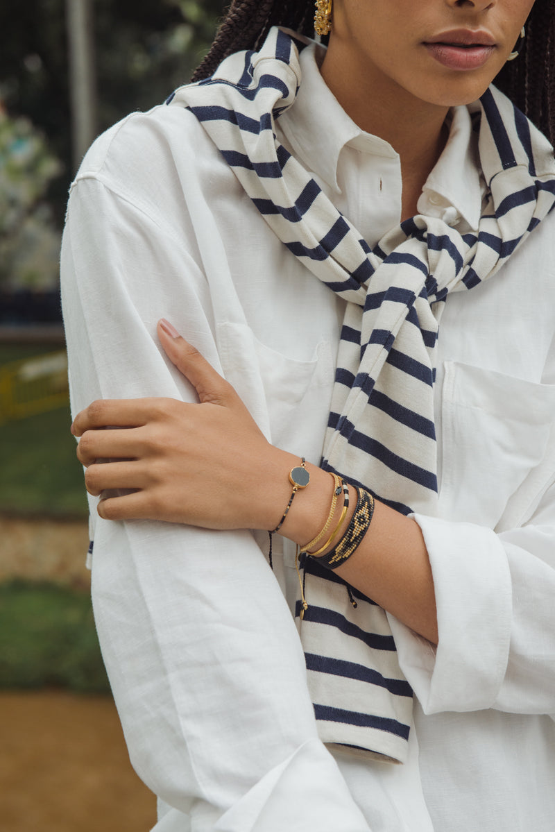 Peeky Bracelet - Black/Gold - BE-S-8870