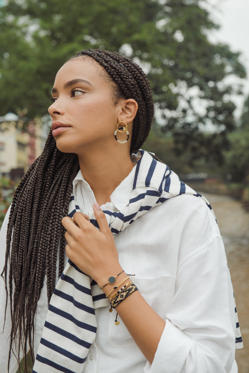 Peeky Bracelet - Cream/Gold - BE-S-8702