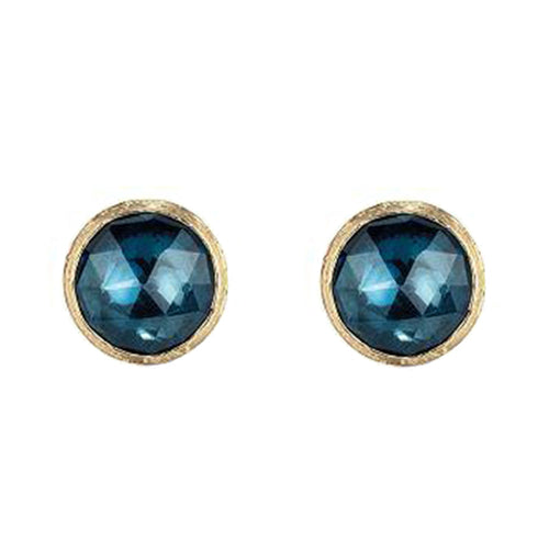 Jaipur London Blue Topaz Stud Earrings - 18ct Gold - OB1739-TPL01