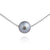 Single Silver Grey Pearl Necklace - N1S