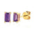Amethyst Stud Earrings - Yellow Gold - NTE2064AMD-9YG