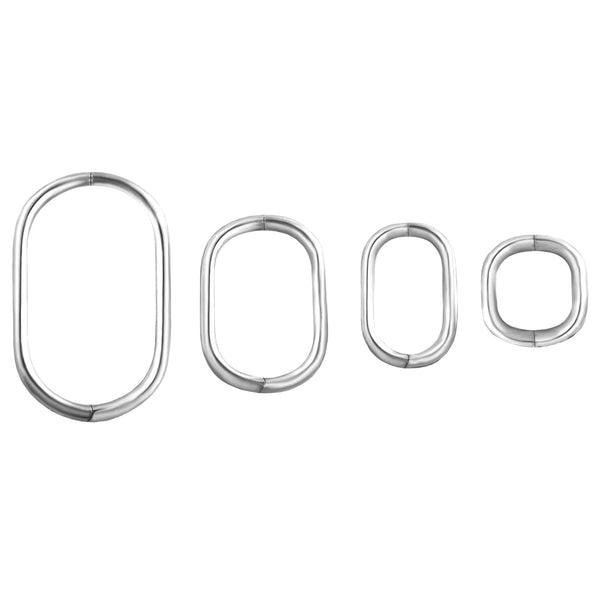 Large Oval Seamless Hoop - White Gold - OV-L-SC-WG