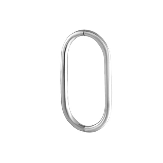 Large Oval Seamless Hoop - White Gold - OV-L-SC-WG