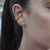 Teardrop Huggie Hoop Earrings - Gold/Pink - SPG-90