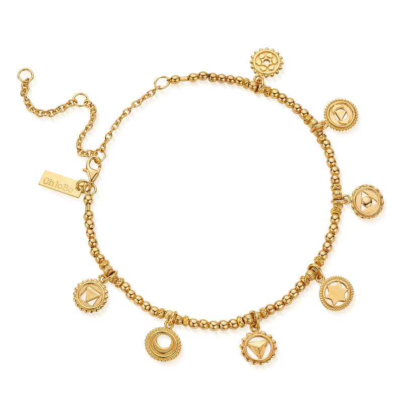 Positive Vibes Anklet - Gold - GAN800