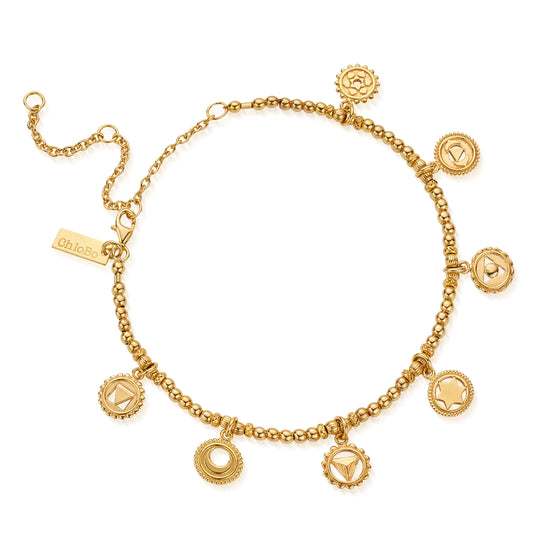 Positive Vibes Anklet - Gold - GAN800