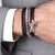 Leather Quill Bracelet - Black/Silver - QU020.SSBKBZ