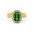 Emerald Cut Green Tourmaline Ring, 1.61ct - 18ct Yellow Gold
