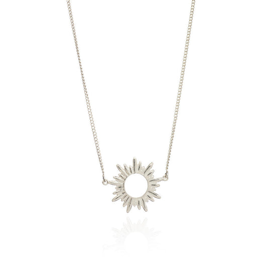 Mini Electric Goddess Sun Necklace - Silver - SNN2S