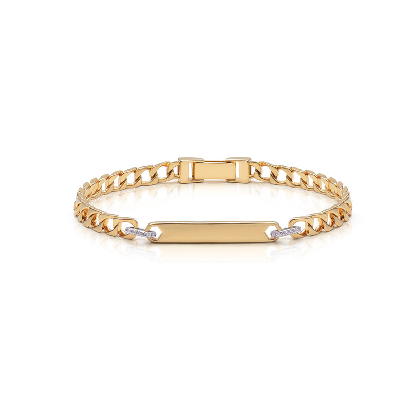 Personalised ID Bracelet - Gold - IDB1WTGP