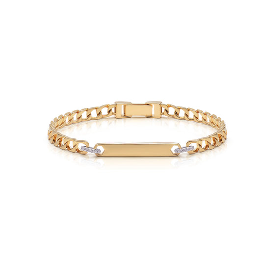 Personalised ID Bracelet - Gold - IDB1WTGP