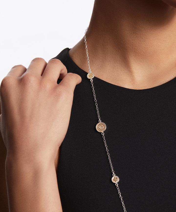 Long Station Necklace - Gold - 4306N-TWT